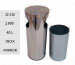 GESSERIT K 310 Inox Mirror 40 liter Köztéri szemetes